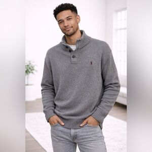 Polo by Ralph Lauren Gray Shawl Collar Sweater – Size XL